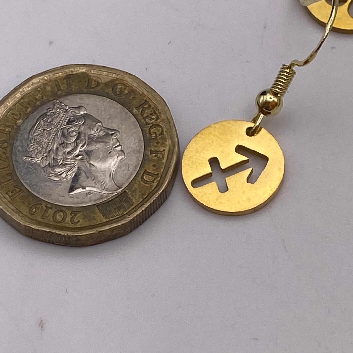 Gold Solid Star Sign Earrings