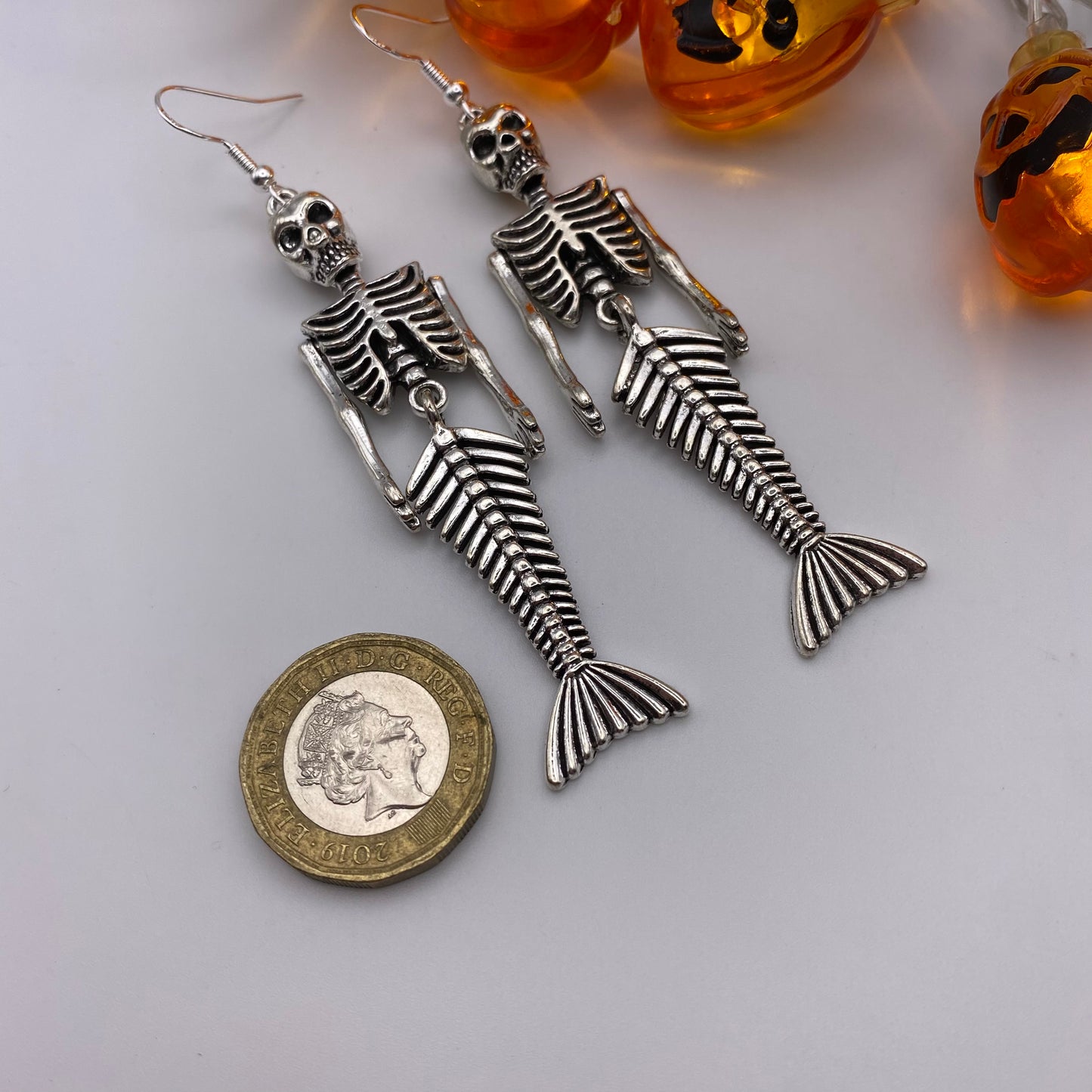 Mermaid Skeleton Earrings