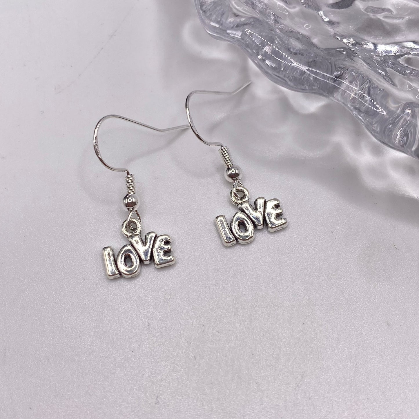 ‘Love’ Slogan Earrings