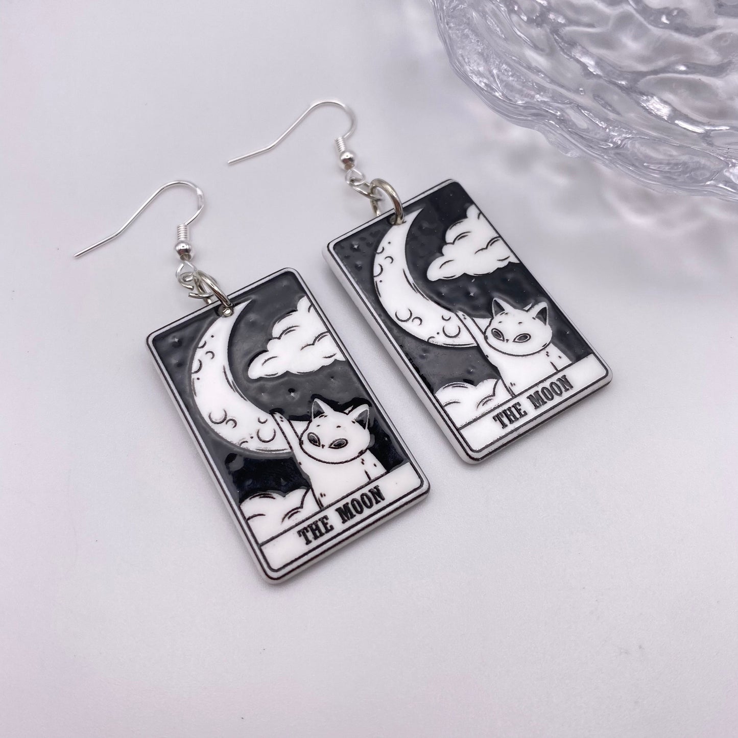 Cat Tarot Card Earrings