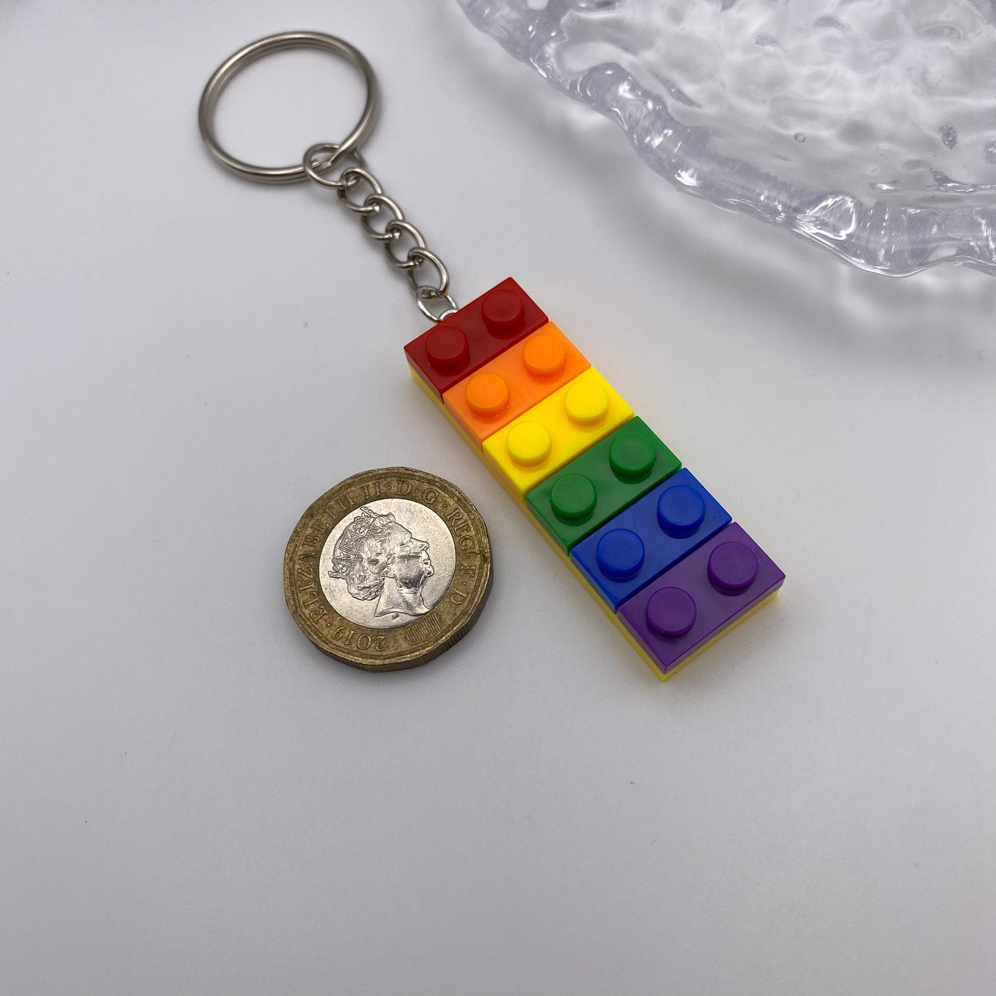 Rainbow Brick Keyring