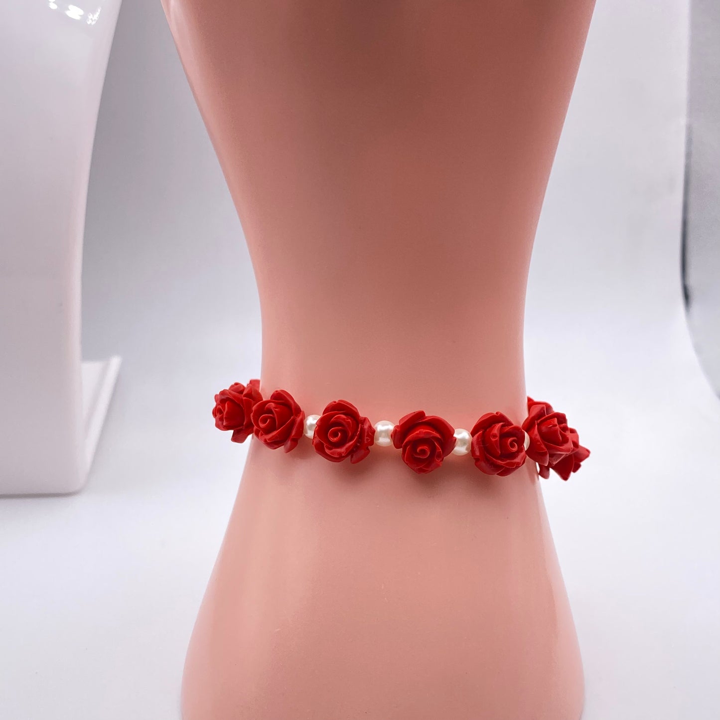 Pearl Rose Beaded Bracelet