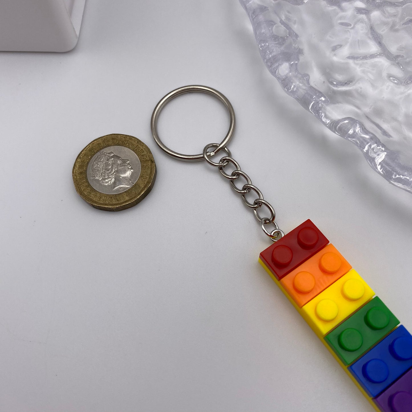 Rainbow Brick Keyring