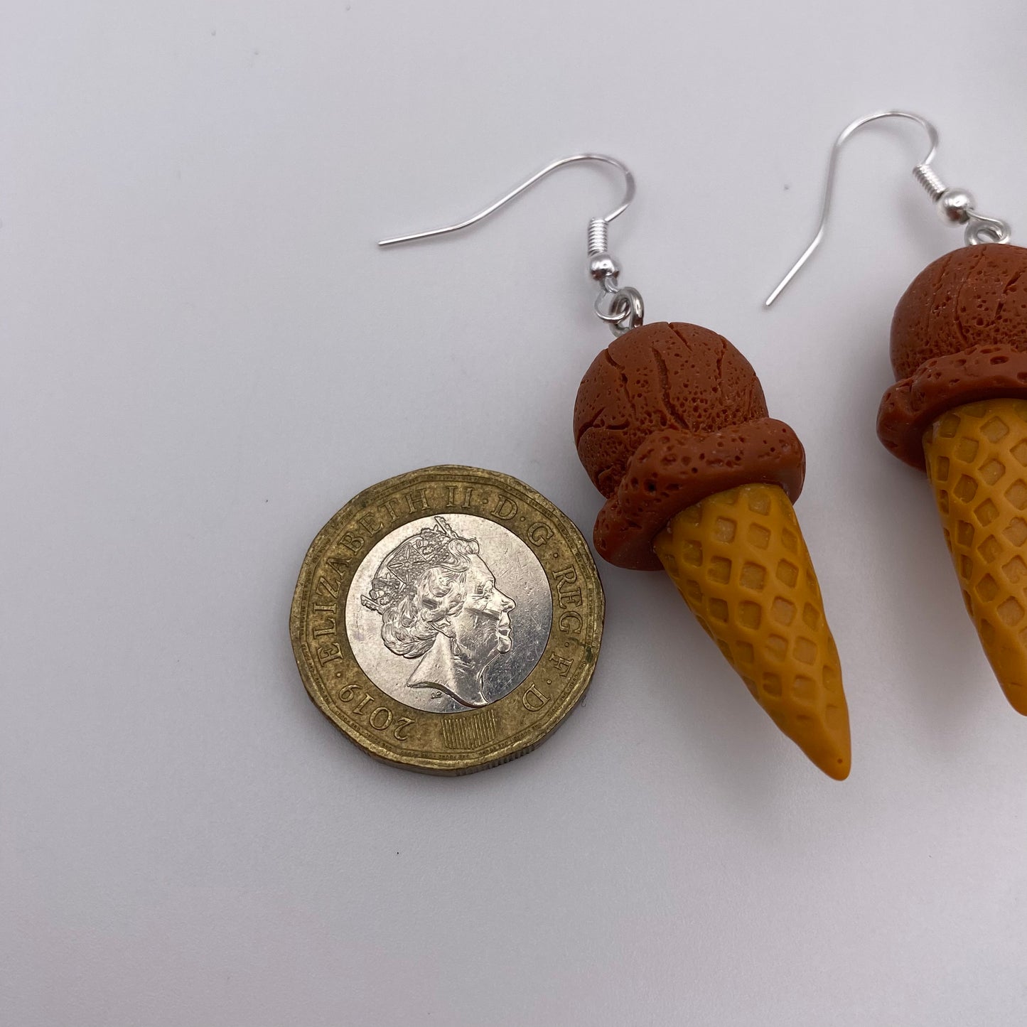 Brown Chocolate Ice Cream Earrings