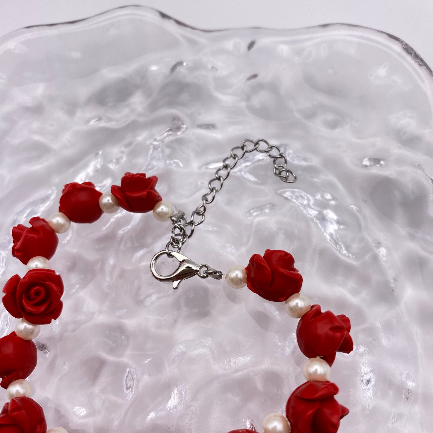 Pearl Rose Beaded Bracelet