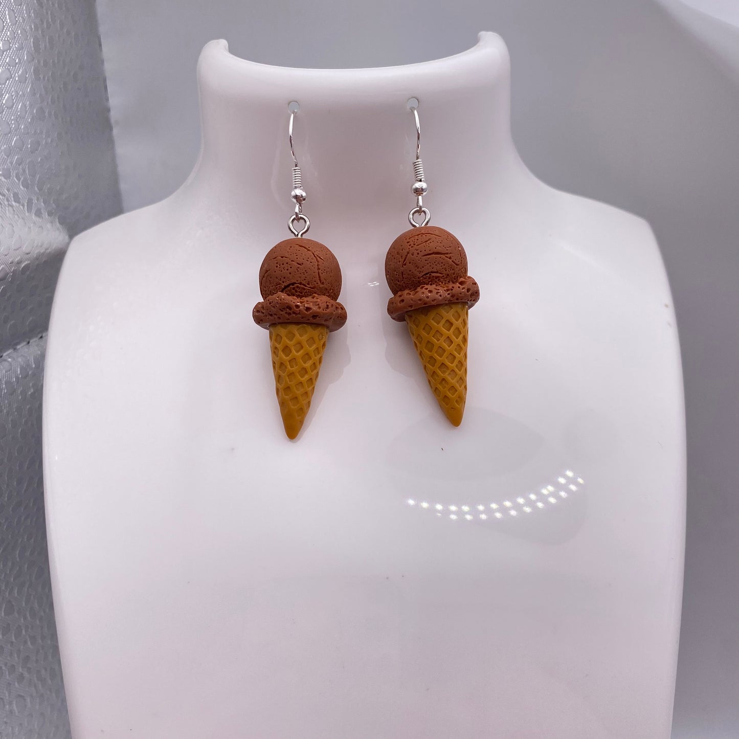 Brown Chocolate Ice Cream Earrings