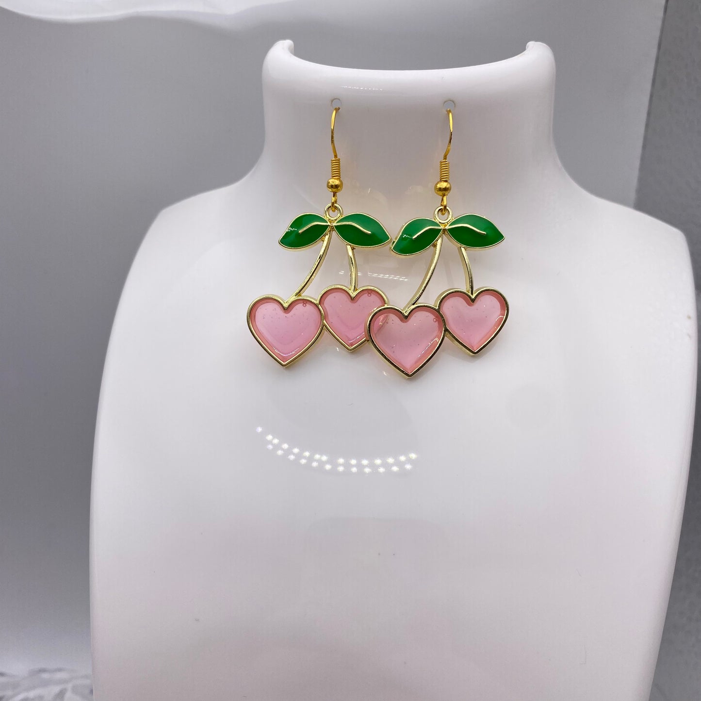 Cherry Heart Earrings