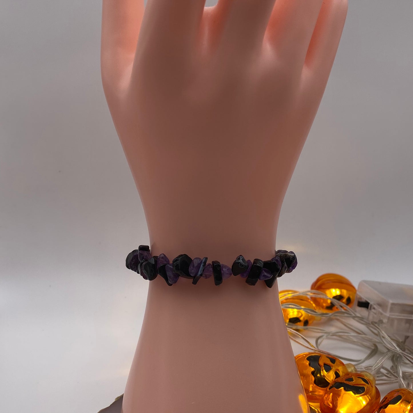 Purple and Black Crystal Bracelet