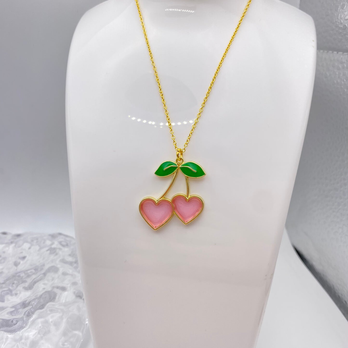 Cherry Heart Necklace