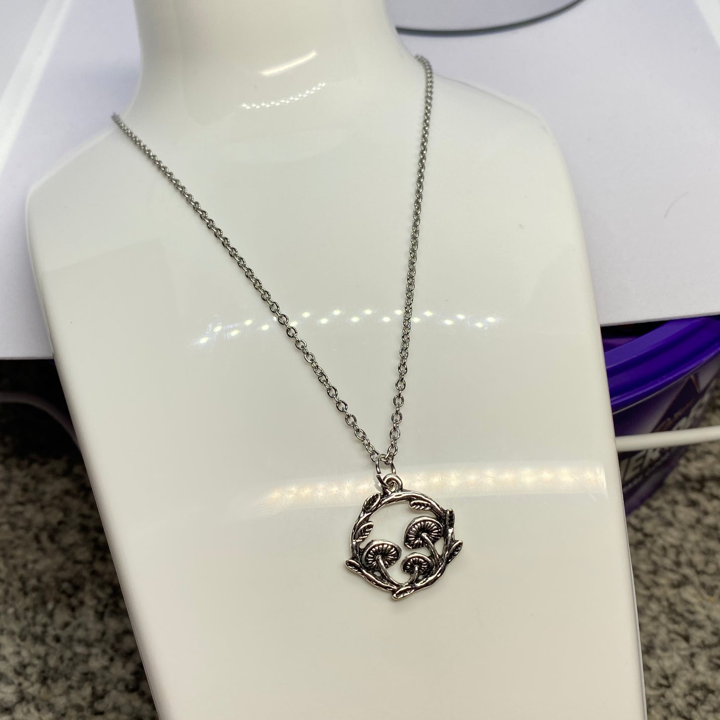 Mushroom Wreath Necklace