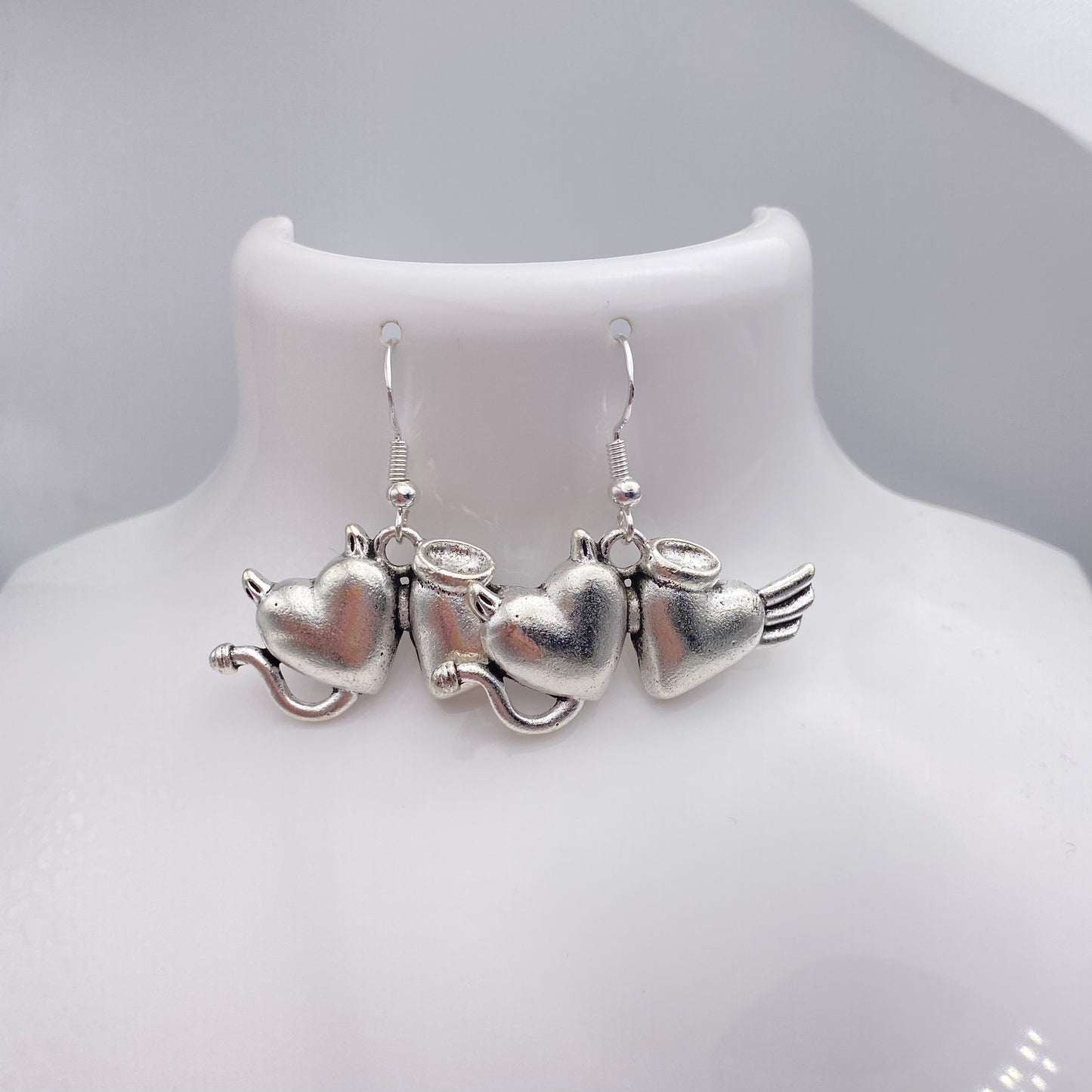 Angel Devil Hearts Earrings