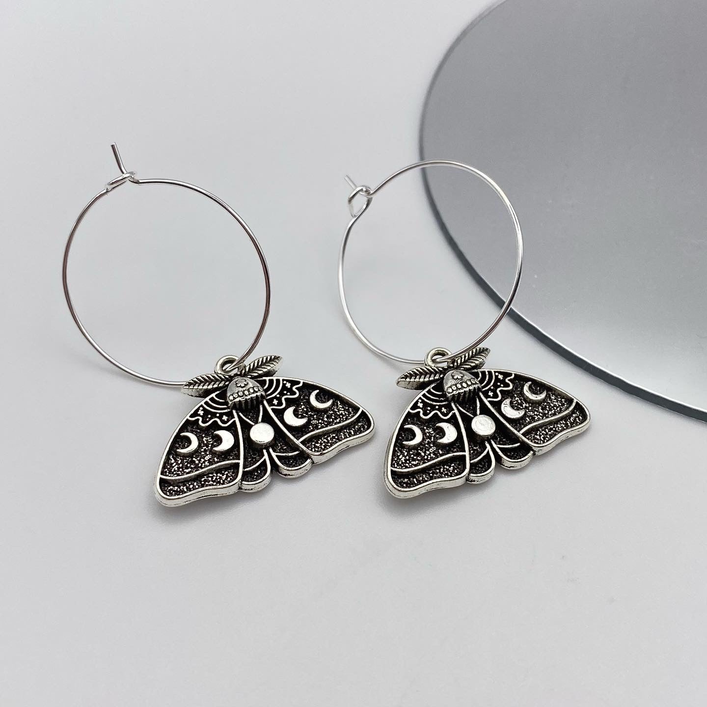 Magic Moth Hoop Earrings