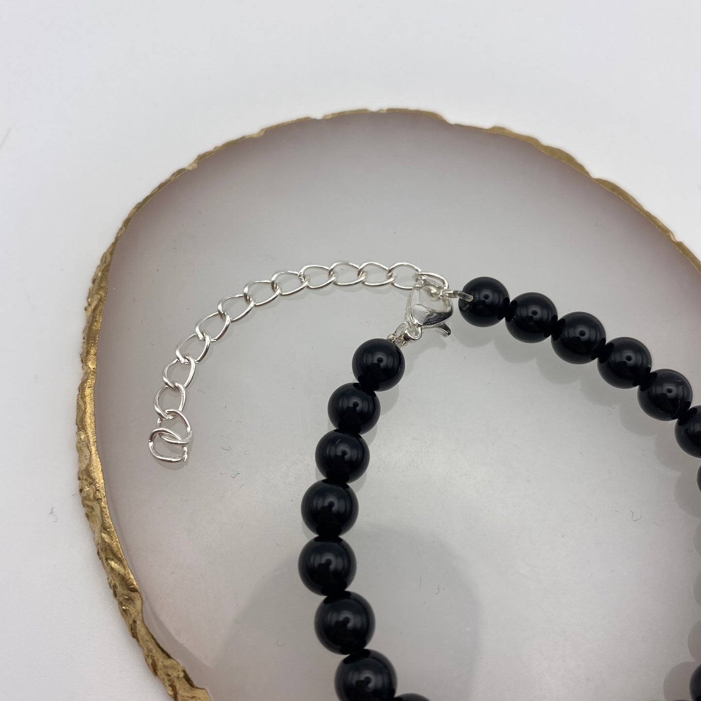 Round Black Onyx Crystal Bracelet