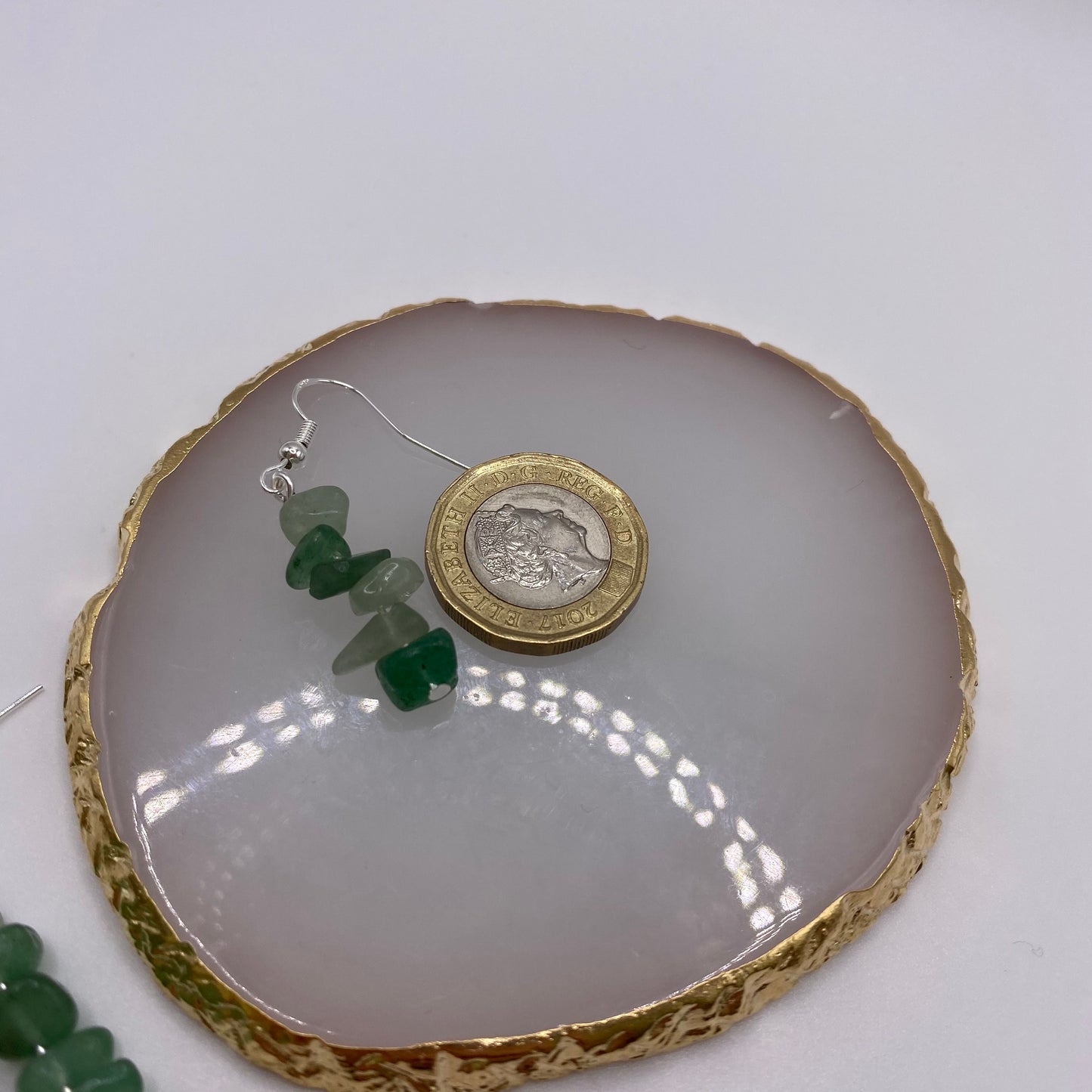 Green Aventurine Crystal Earrings