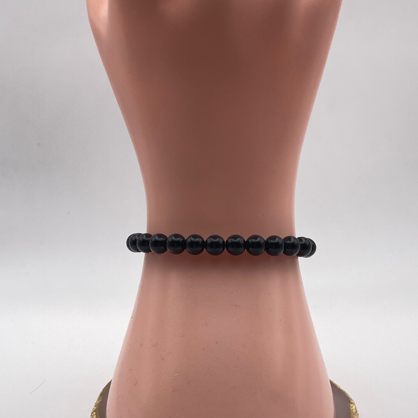 Round Black Onyx Crystal Bracelet