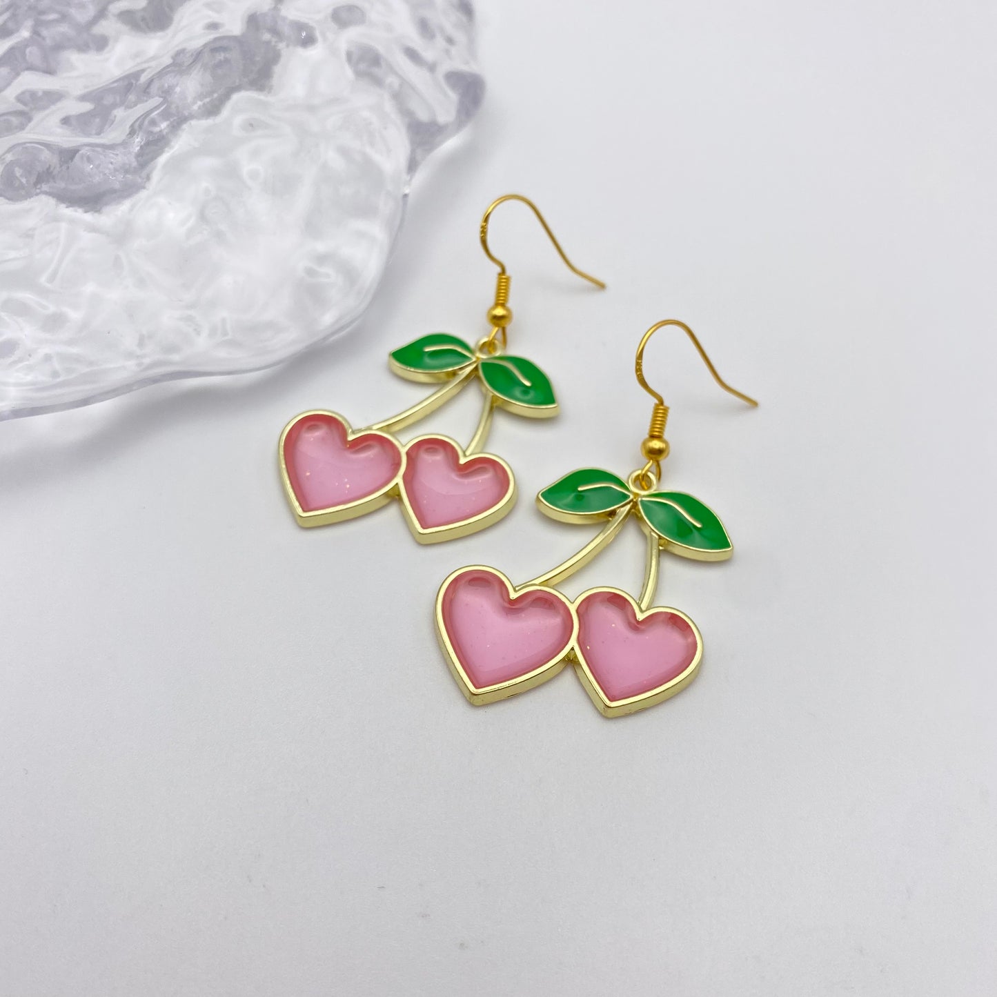 Cherry Heart Earrings