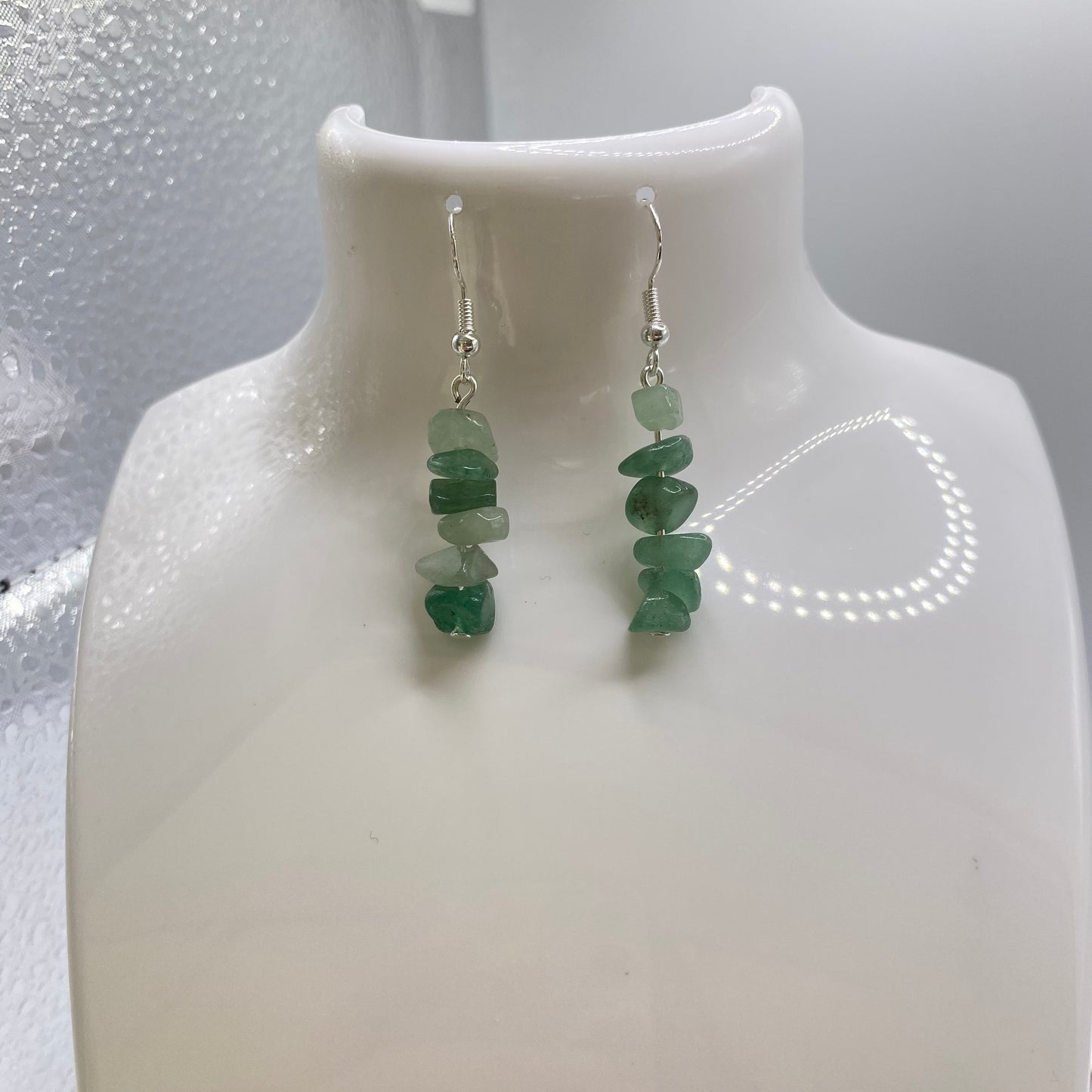 Green Aventurine Crystal Earrings