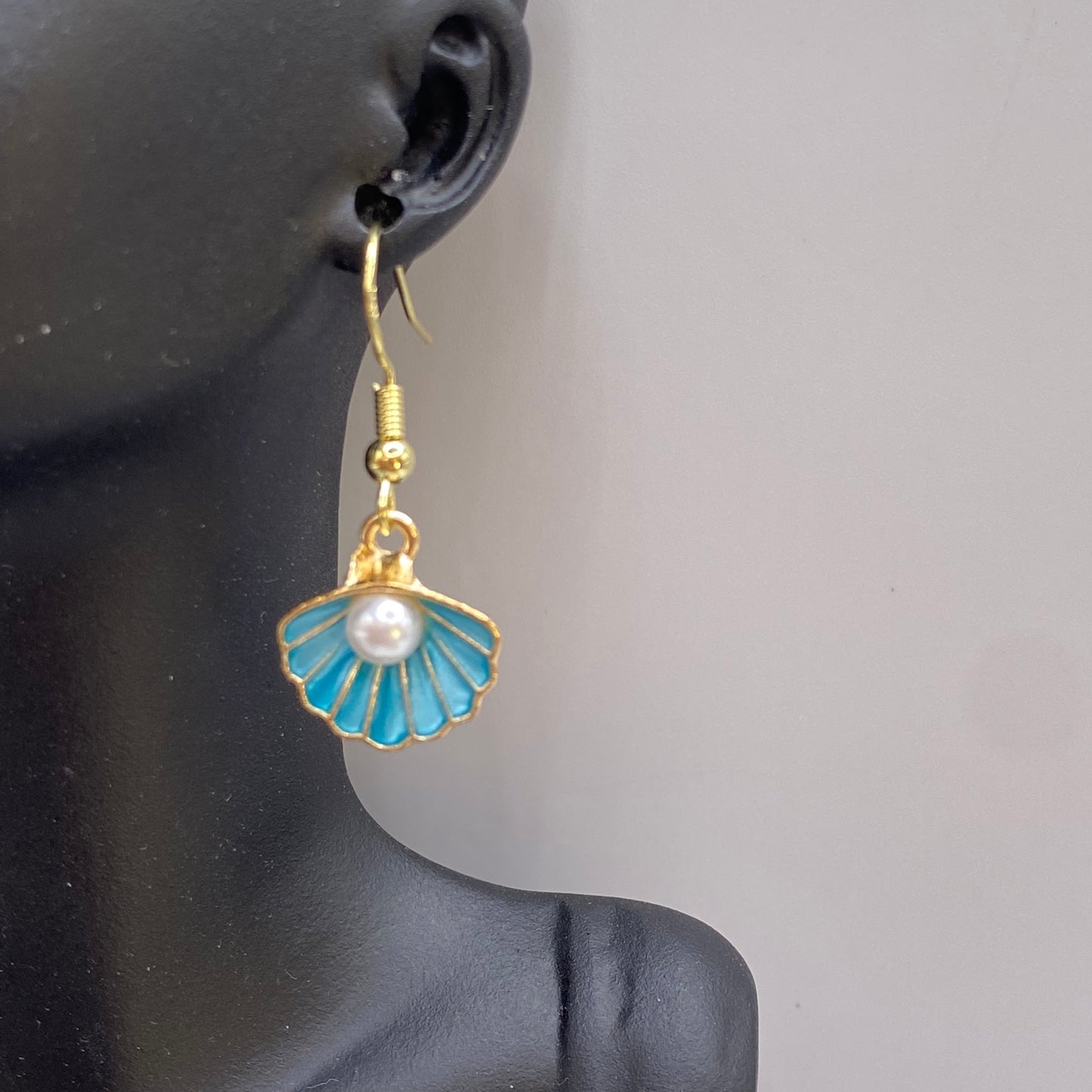 Blue Shell Earrings