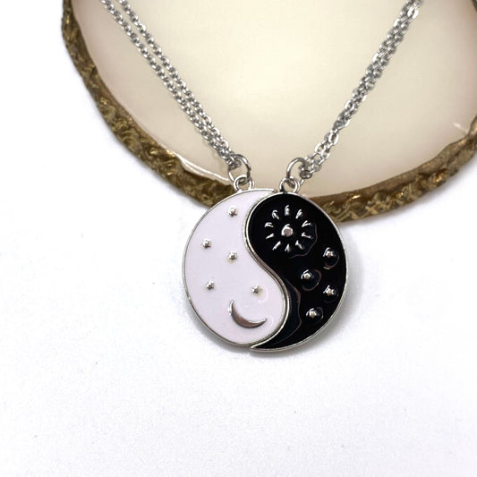 Yin and Yang Matching Magnetic Necklaces
