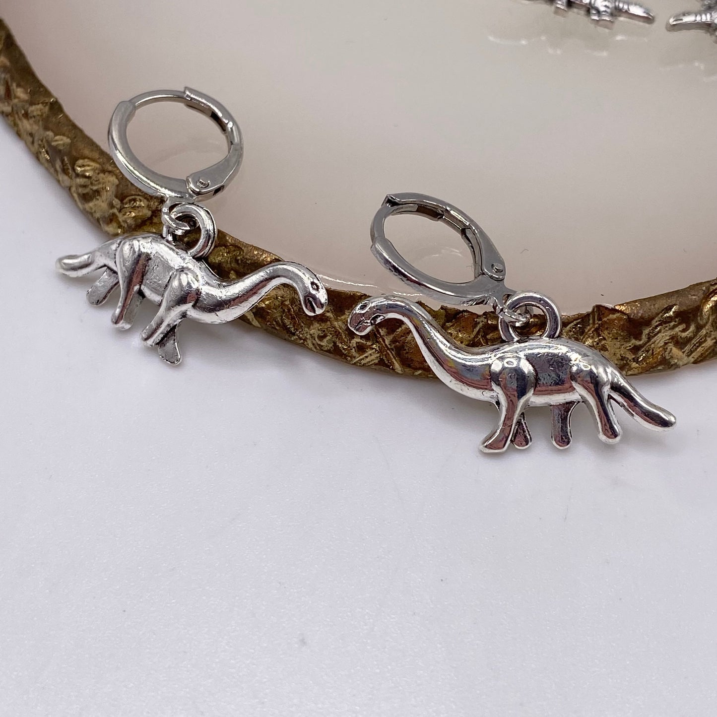 Dinosaur Huggie Hoop Earrings