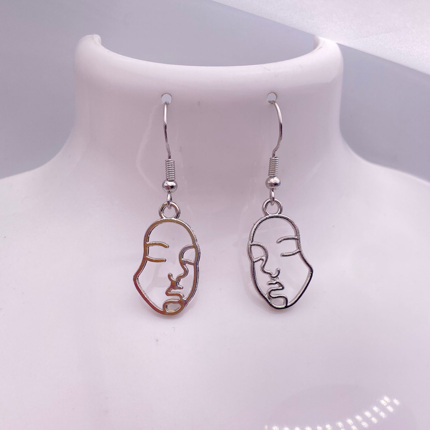 Line Face Earrings