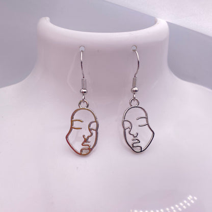 Line Face Earrings