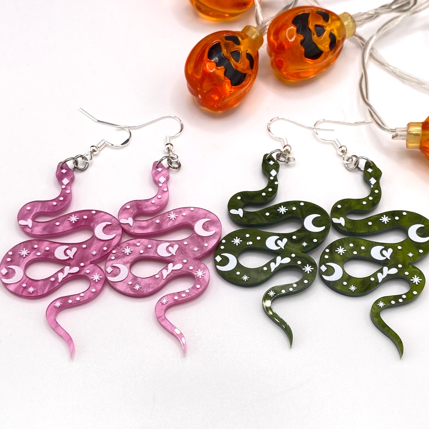Colourful Snake Earrings