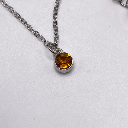 Gemstone Birthstone Crystal Necklace