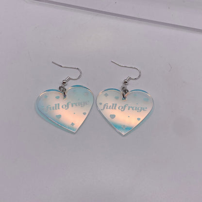 Holographic Heart Earrings