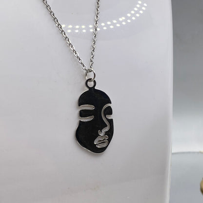 Solid Face Necklace