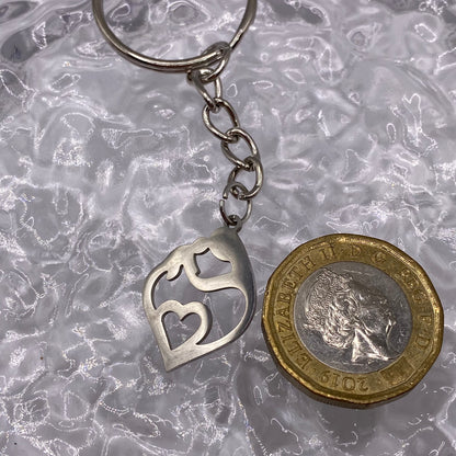 Silver Mother and Child Keyring