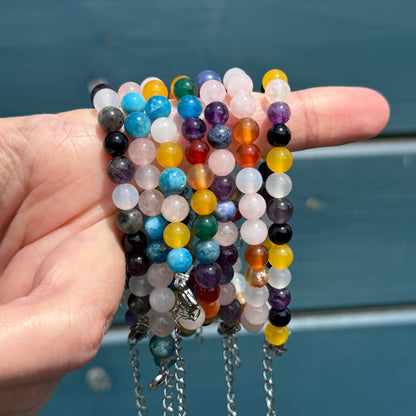 Round Rainbow Crystal Bracelets