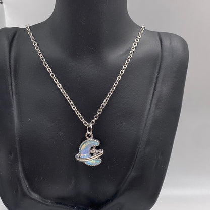 Holographic Starry Moon Necklace