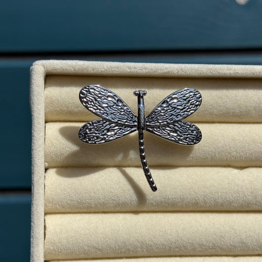 Silver Dragonfly Ring