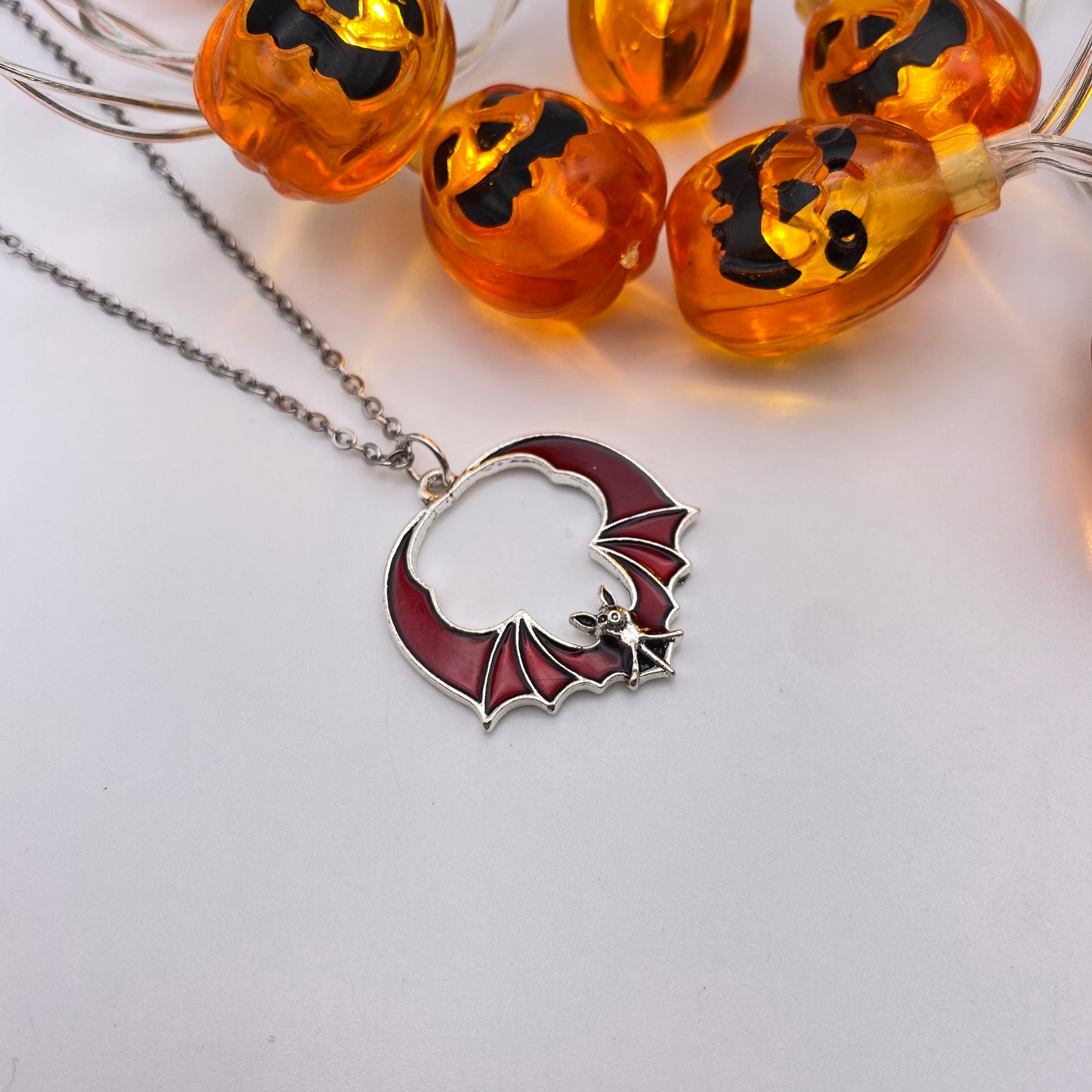 Round Bat Necklace