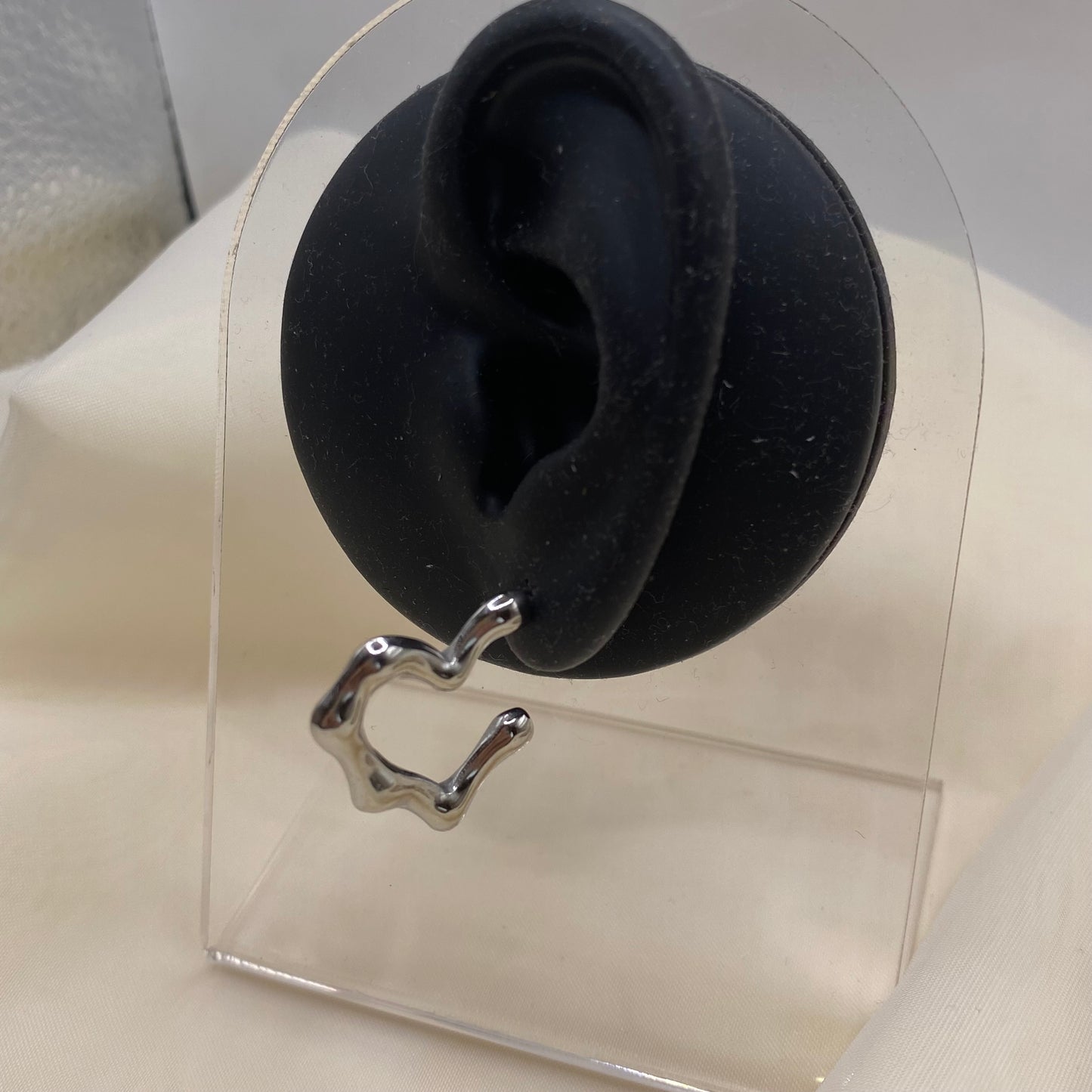 Half Heart Stud Earrings