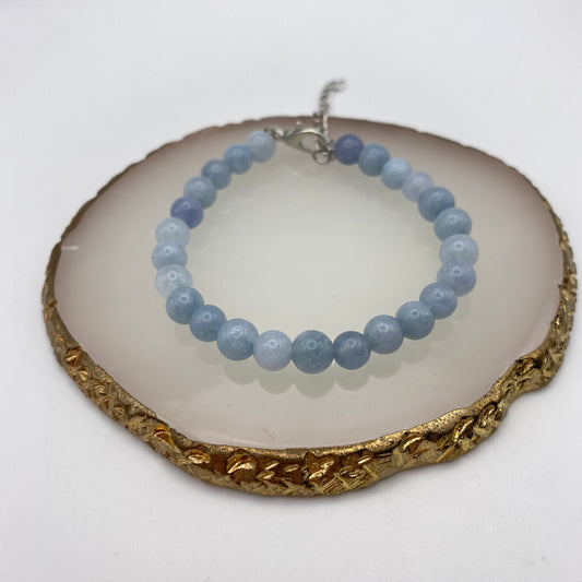 Round Angelite Crystal Bracelet