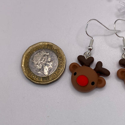 Reindeer Head Earrings