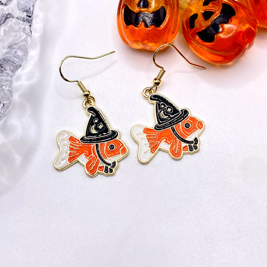 Goldfish Witch Earrings