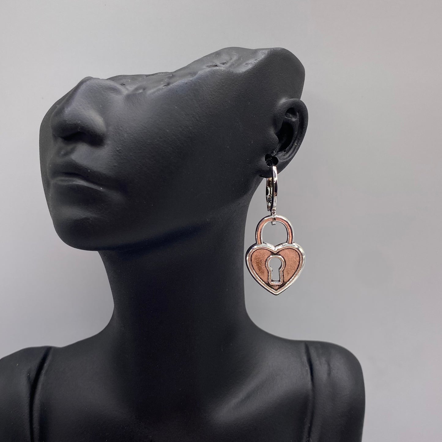 Heart Lock Huggie Hoop Earrings