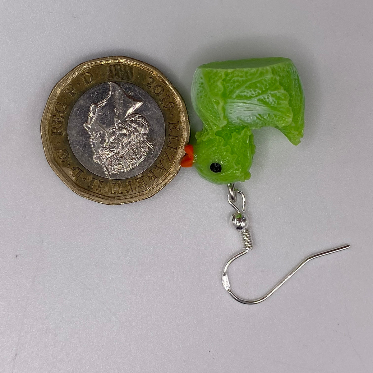 Brussel Sprout Duck Earrings