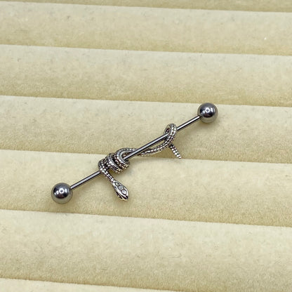 Snake Industrial Ear Piercing
