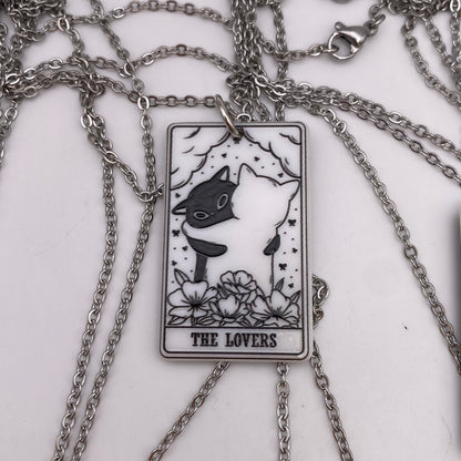 Cat Tarot Card Necklaces