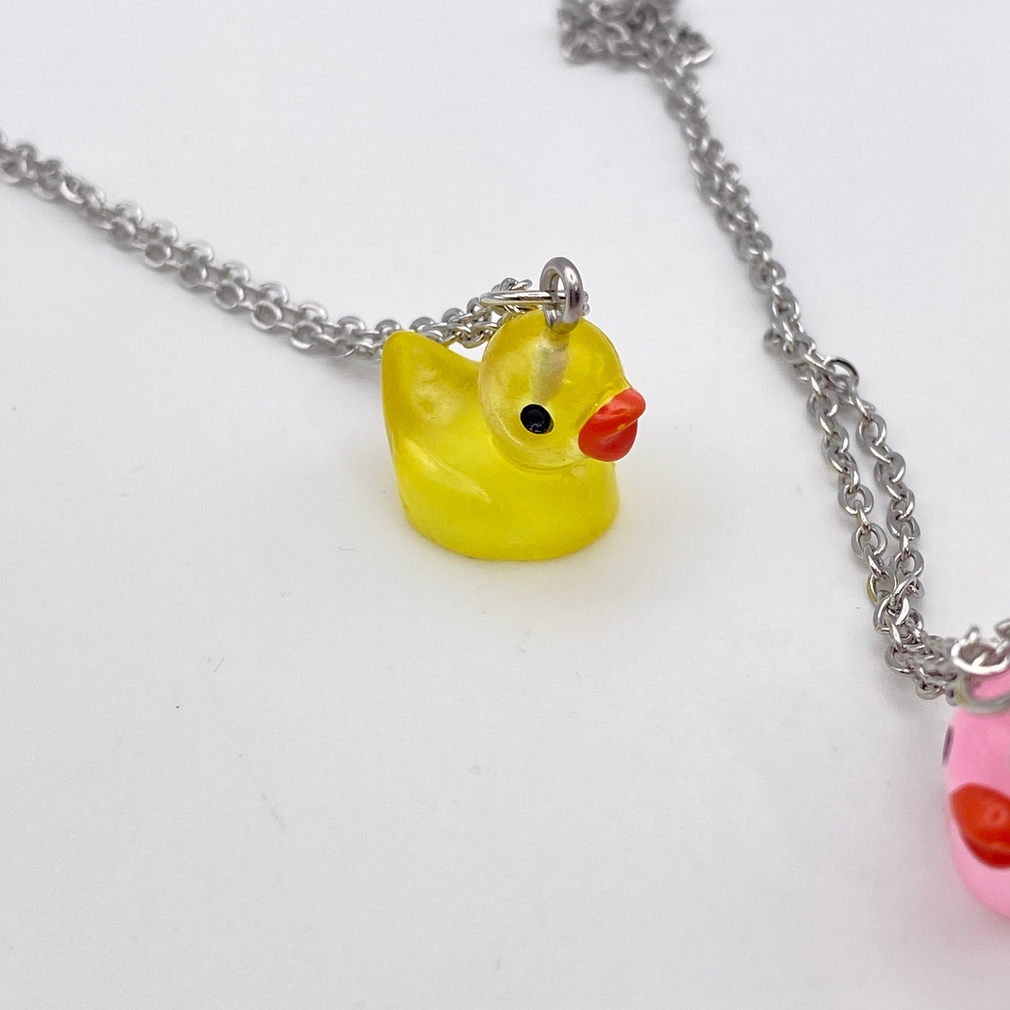 Colourful Clear Duck Necklaces