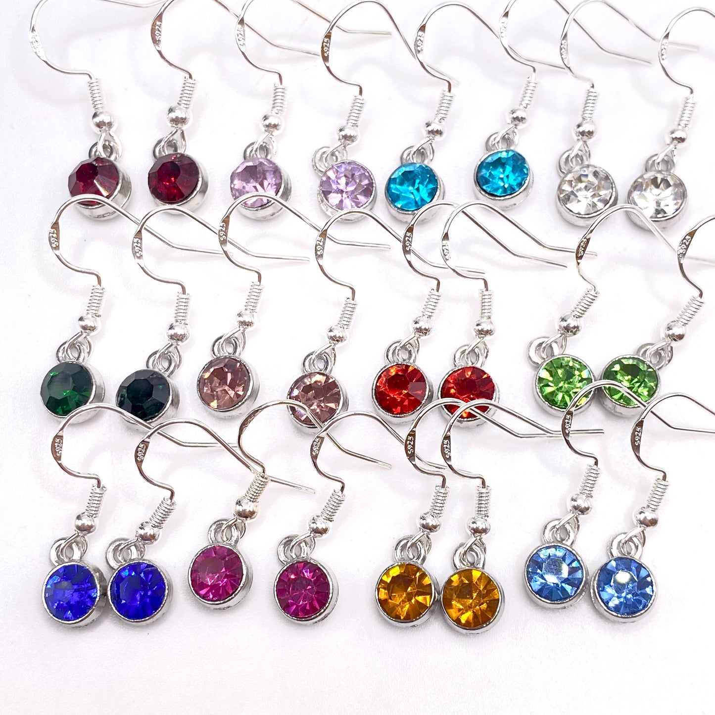 Gemstone Birthstone Crystal Earrings