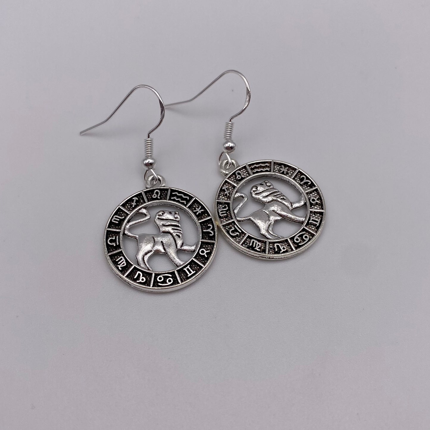 Silver Image Star Sign Earrings