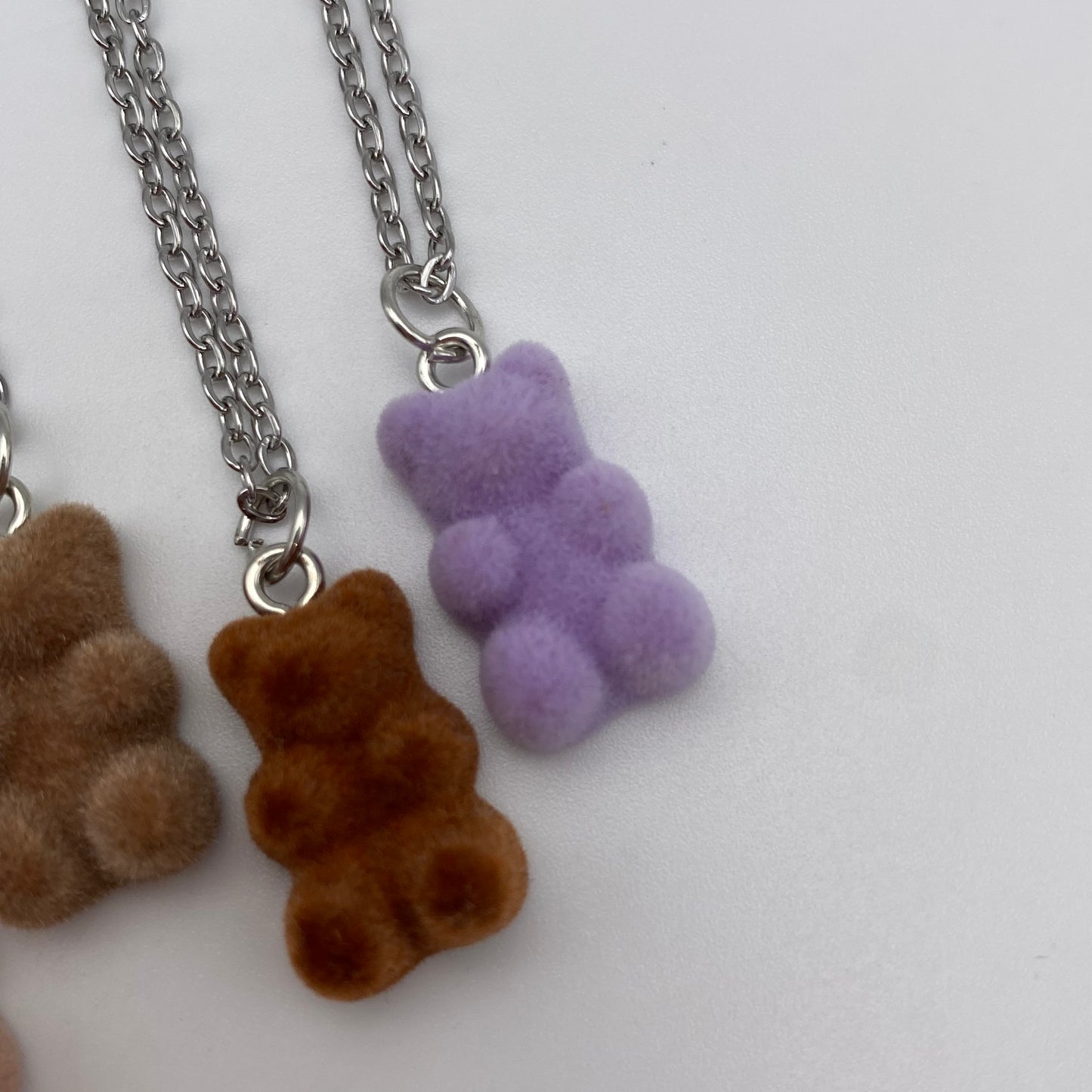 Fuzzy Felt Gummy Bear Necklaces