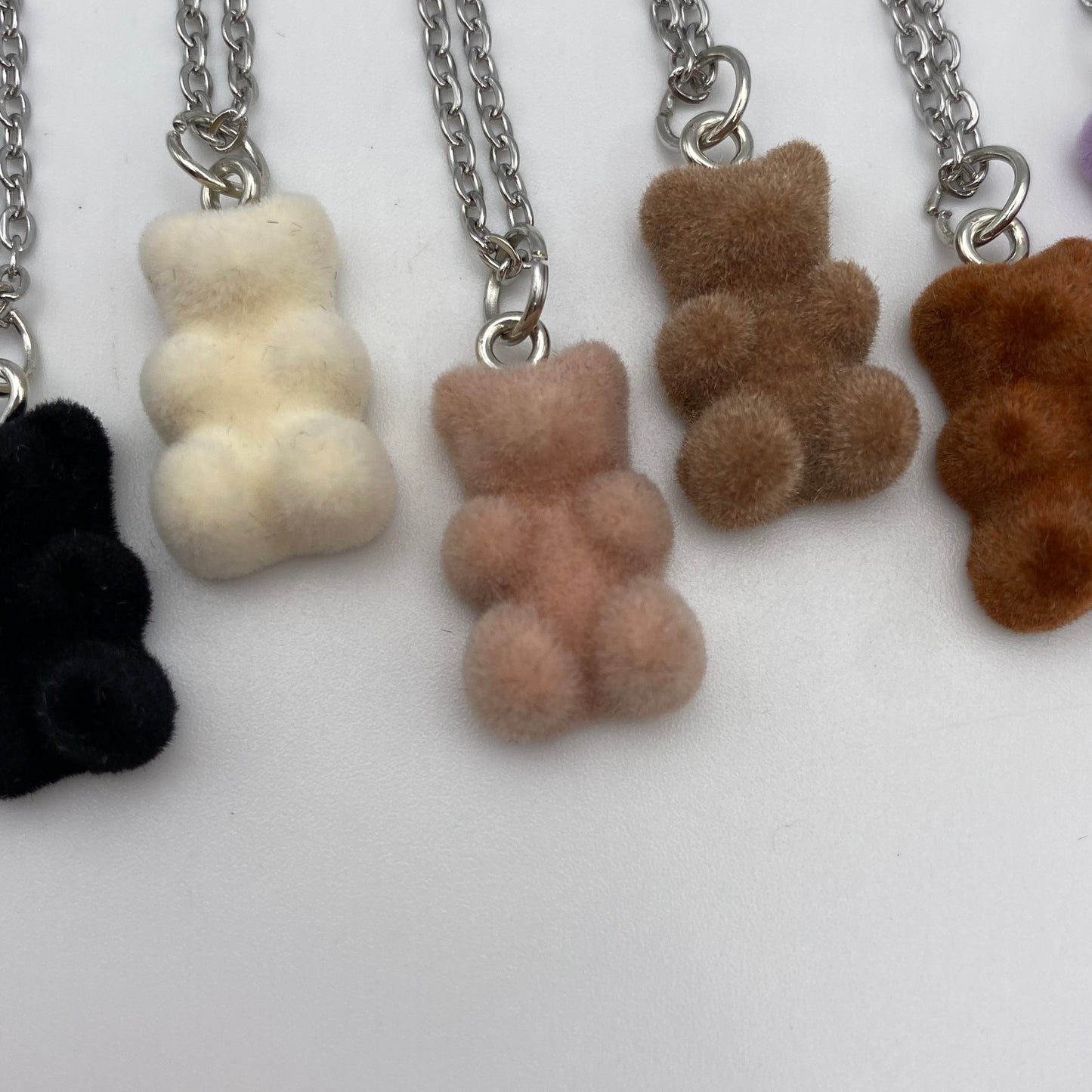 Fuzzy Felt Gummy Bear Necklaces