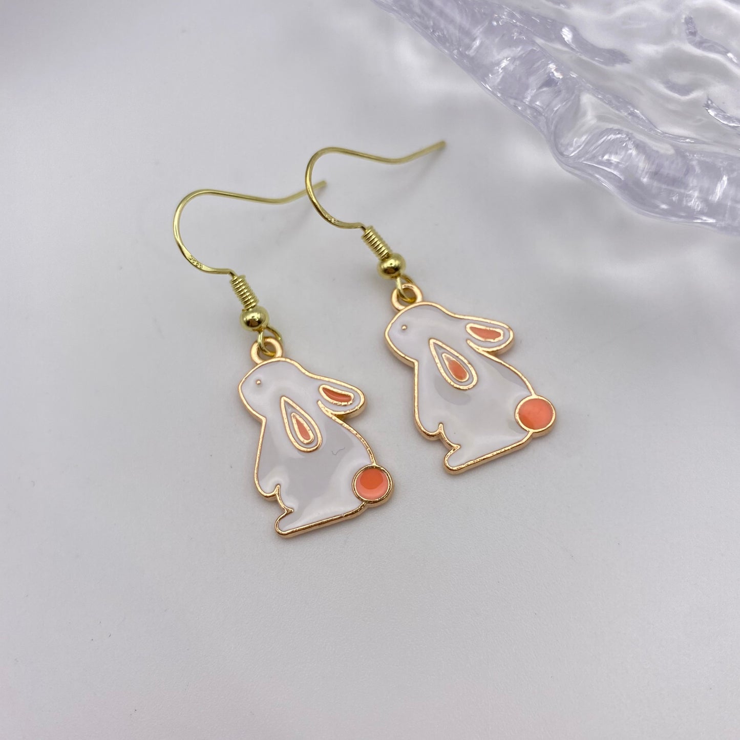 Gold Sitting Rabbit Earrings