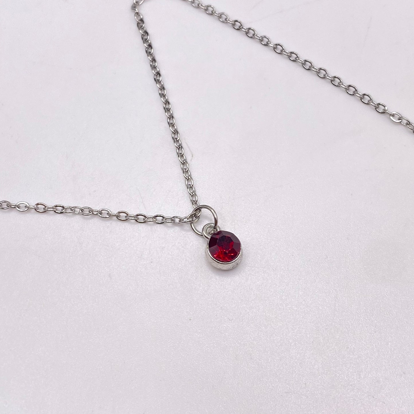 Gemstone Birthstone Crystal Necklace